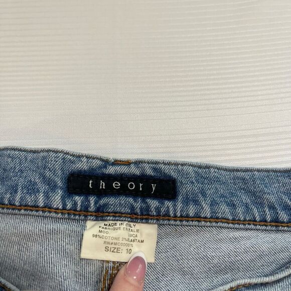 Theory Light Wash Luca Denim Jeans Size 10 - Picture 6 of 9